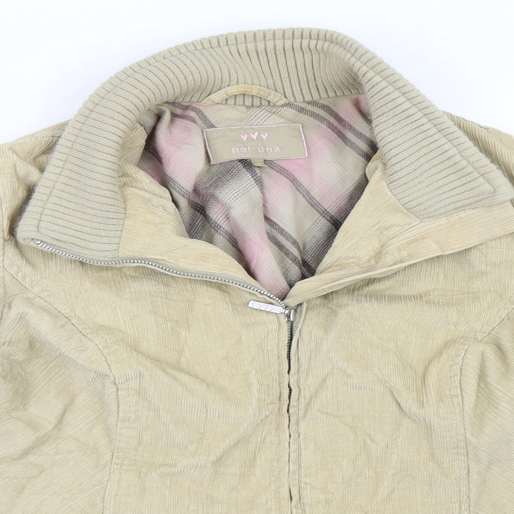Per Una Womens Beige  Corduroy Jacket Coat Size M