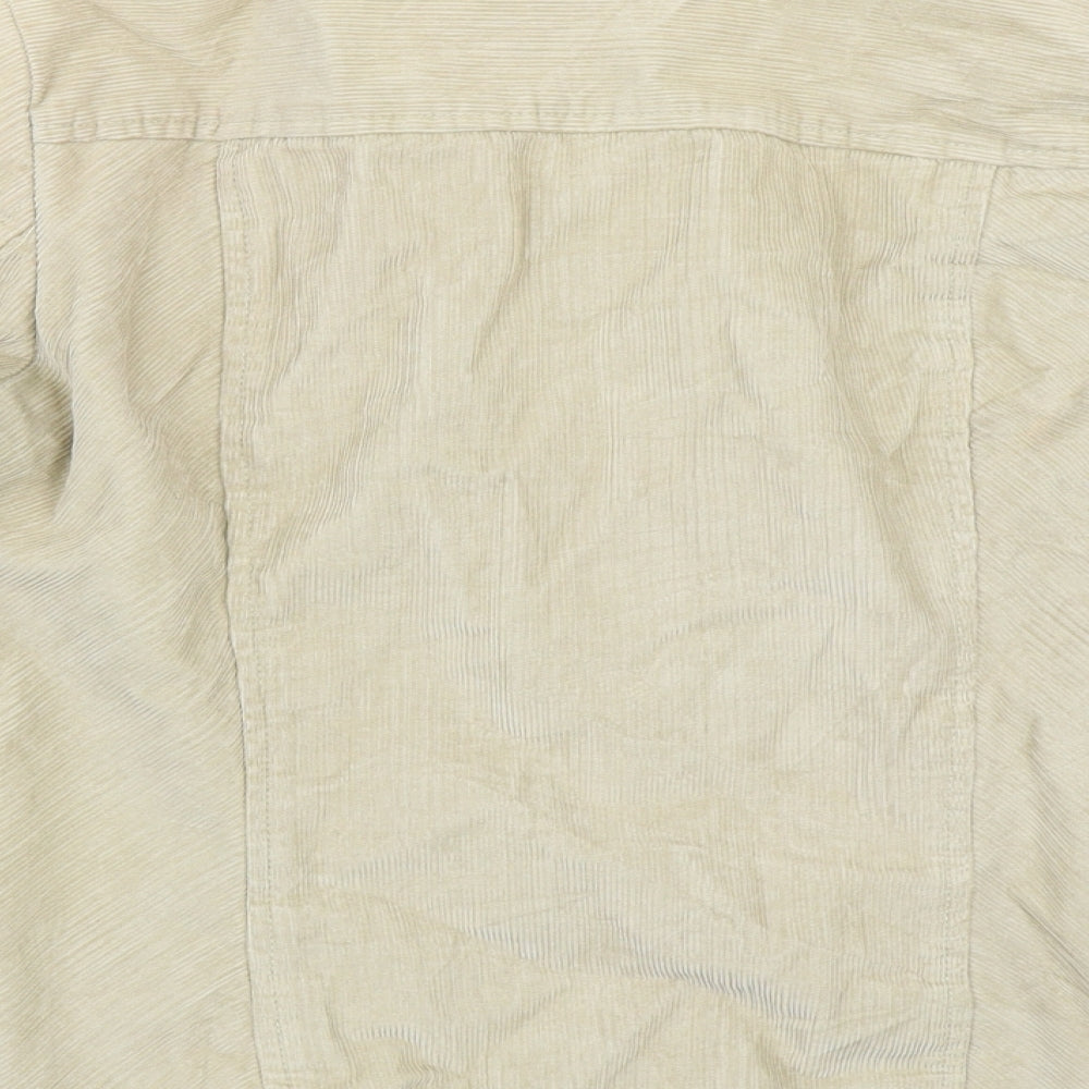 Per Una Womens Beige  Corduroy Jacket Coat Size M