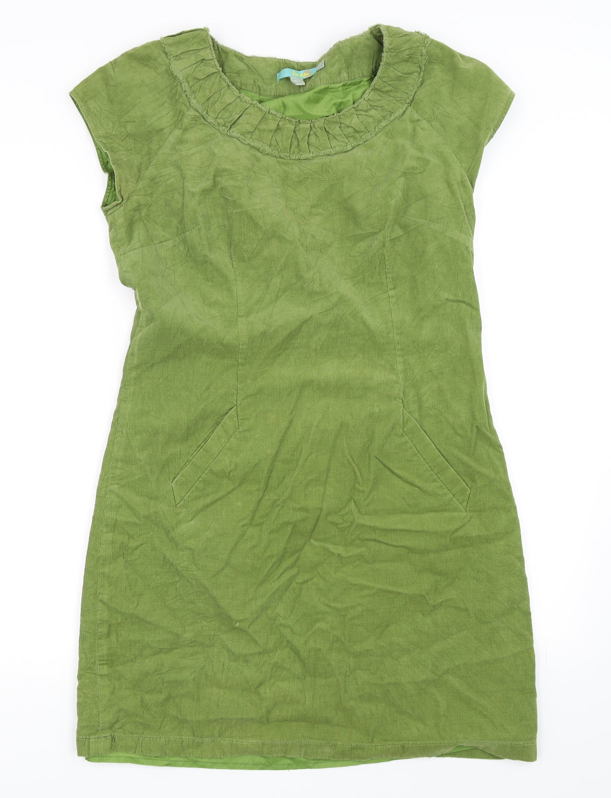 Boden Womens Green  Corduroy Shift  Size 10