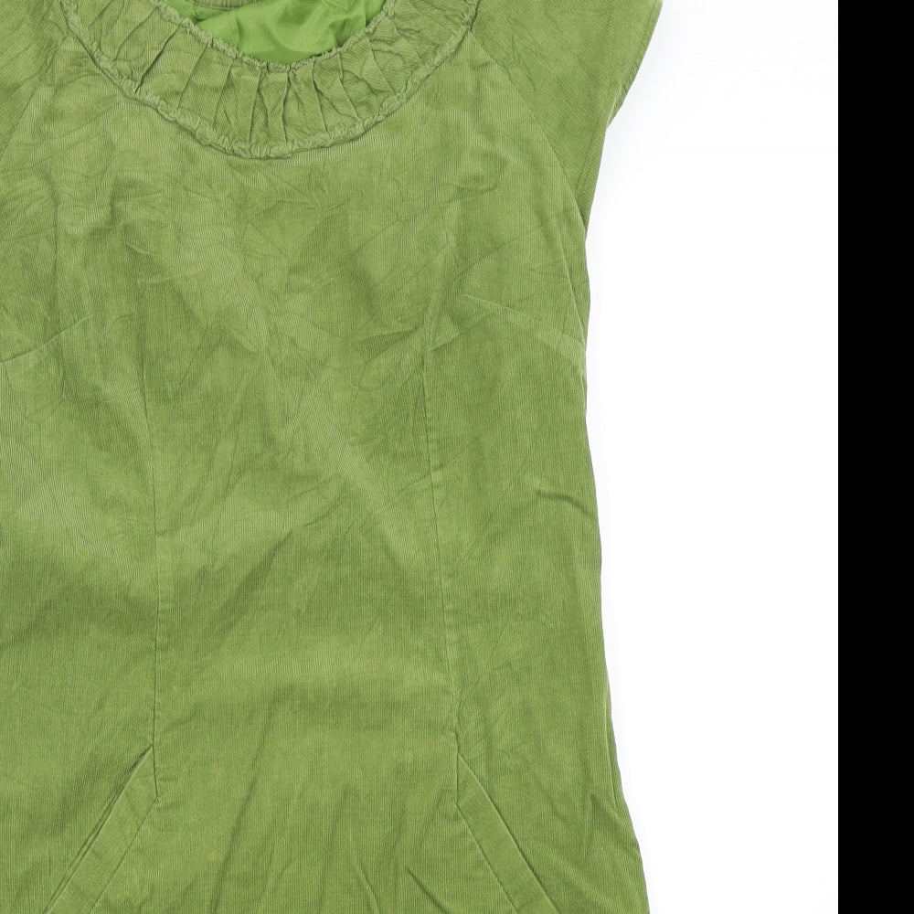 Boden Womens Green  Corduroy Shift  Size 10