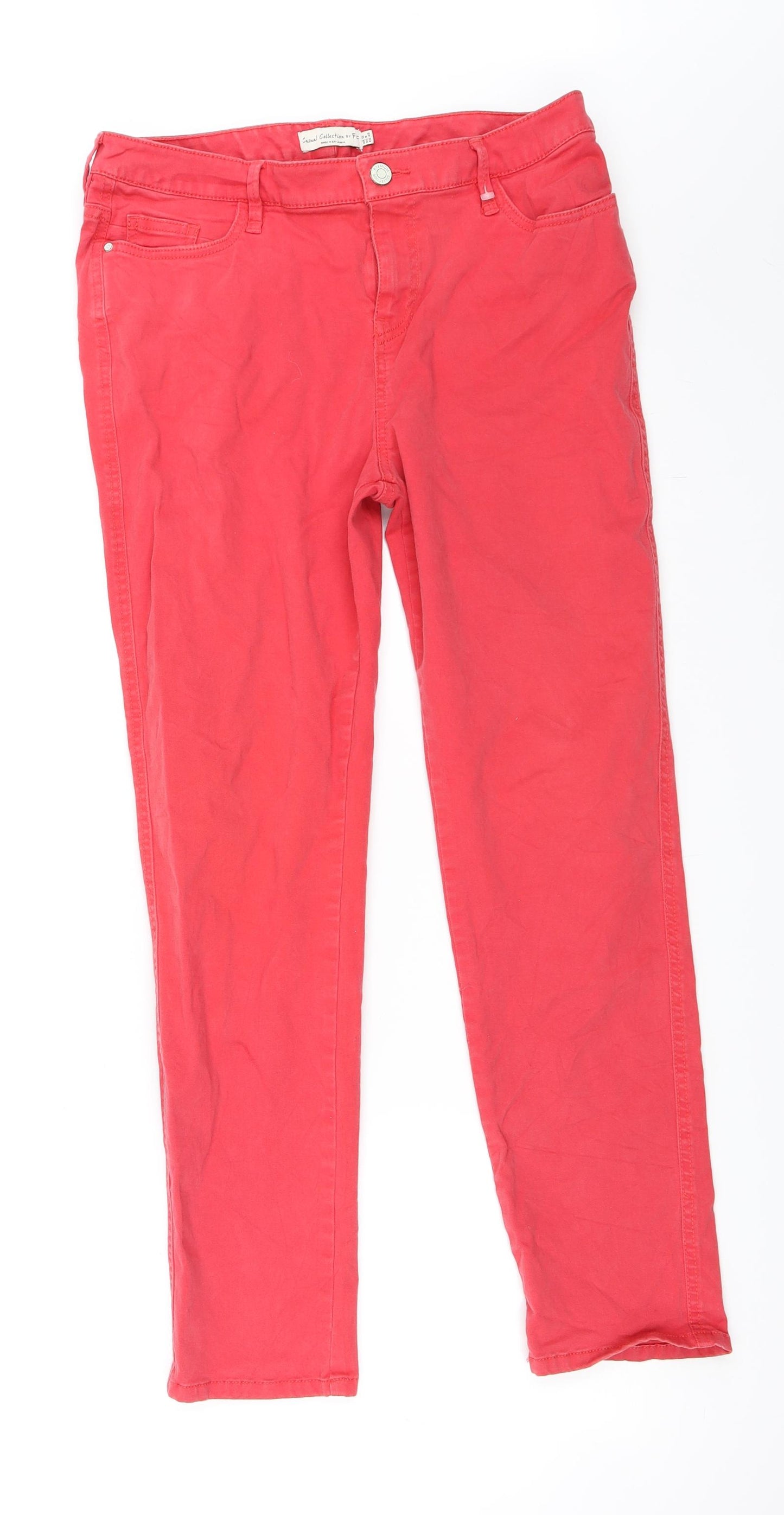 F&F Womens Pink   Straight Jeans Size 12 L26 in