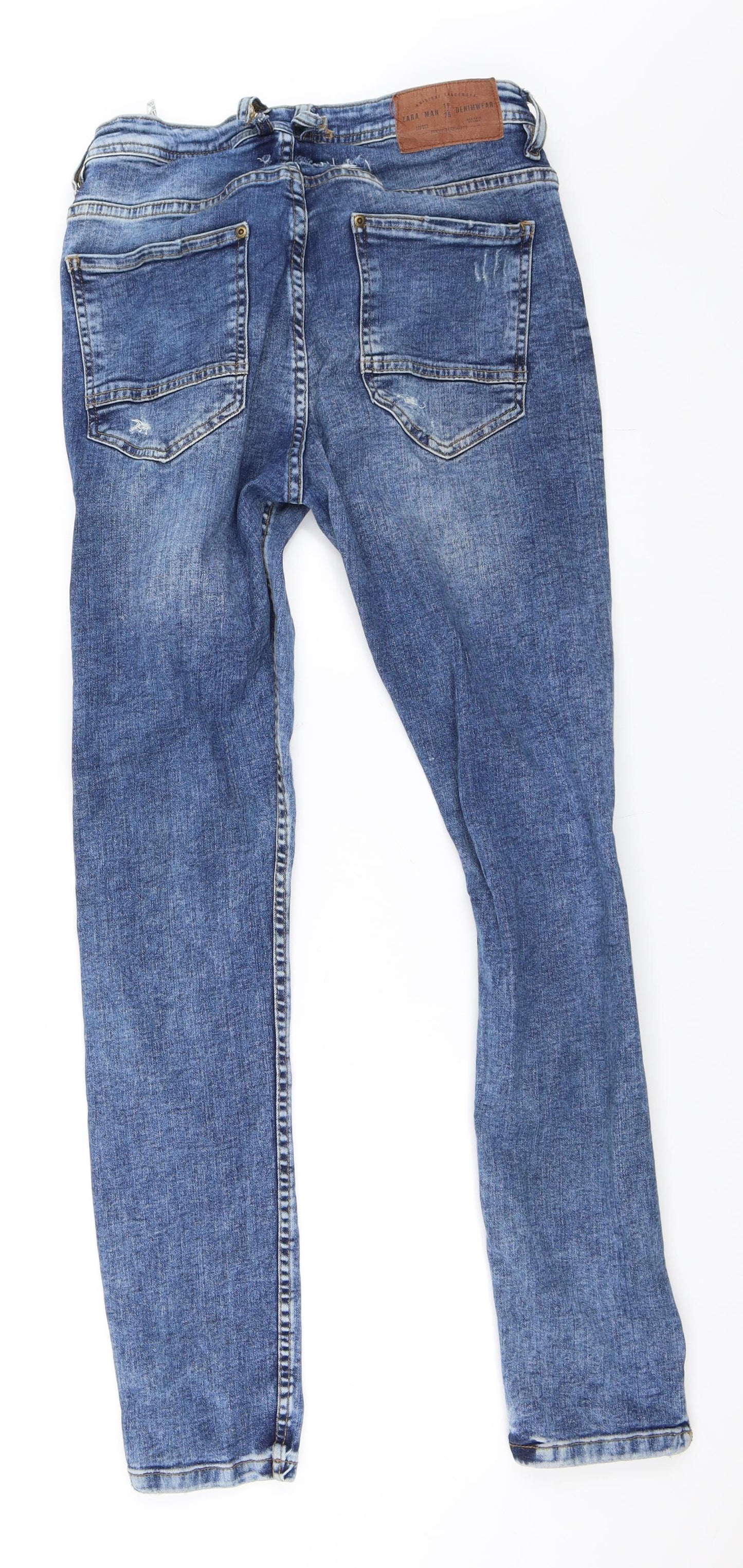 Zara Mens Blue  Denim Skinny Jeans Size 40 L29 in