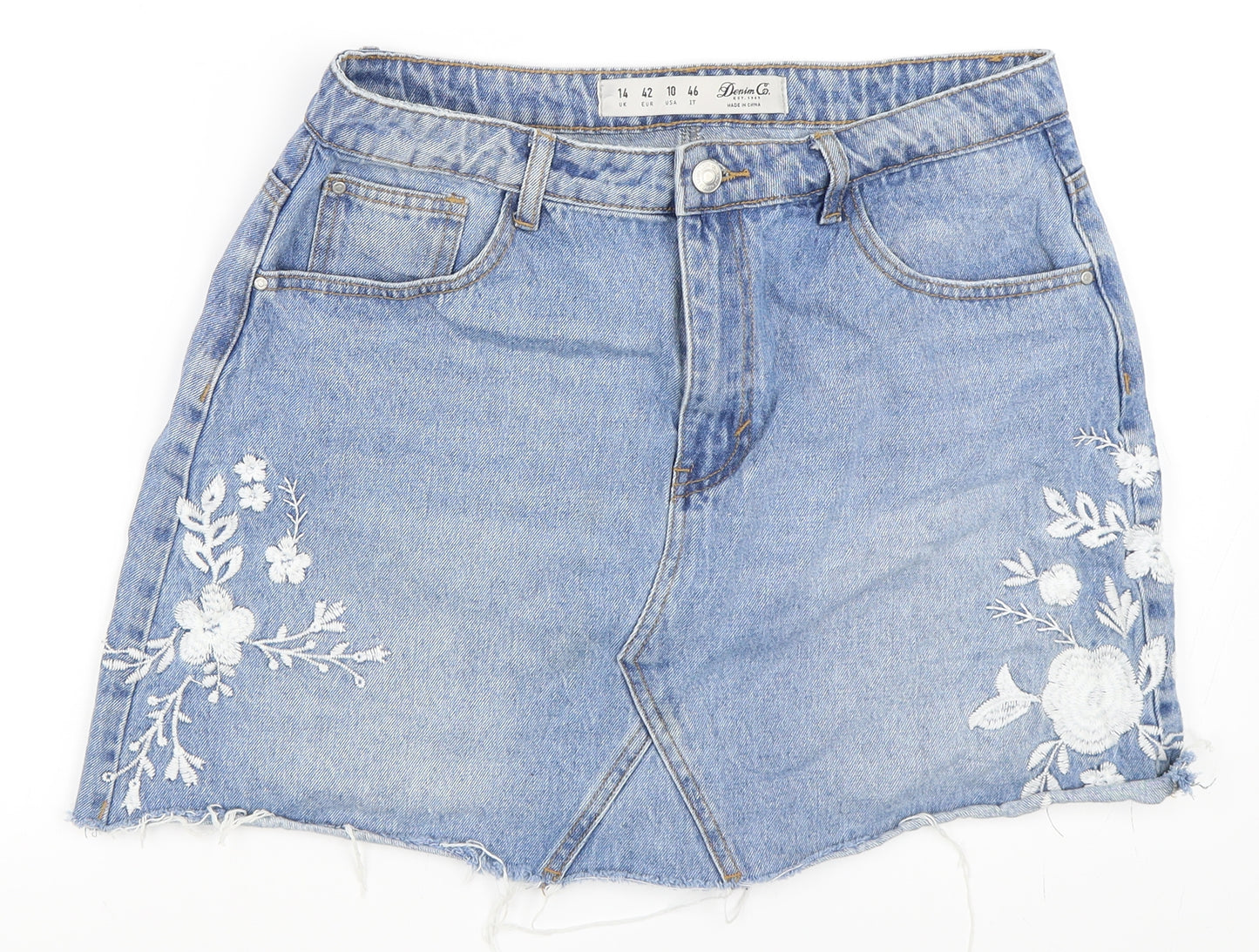 Primark Womens Blue  Denim Mini Skirt Size 14