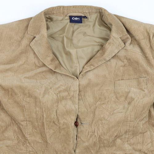 Cotton Traders Mens Beige  Corduroy Jacket Blazer Size 46