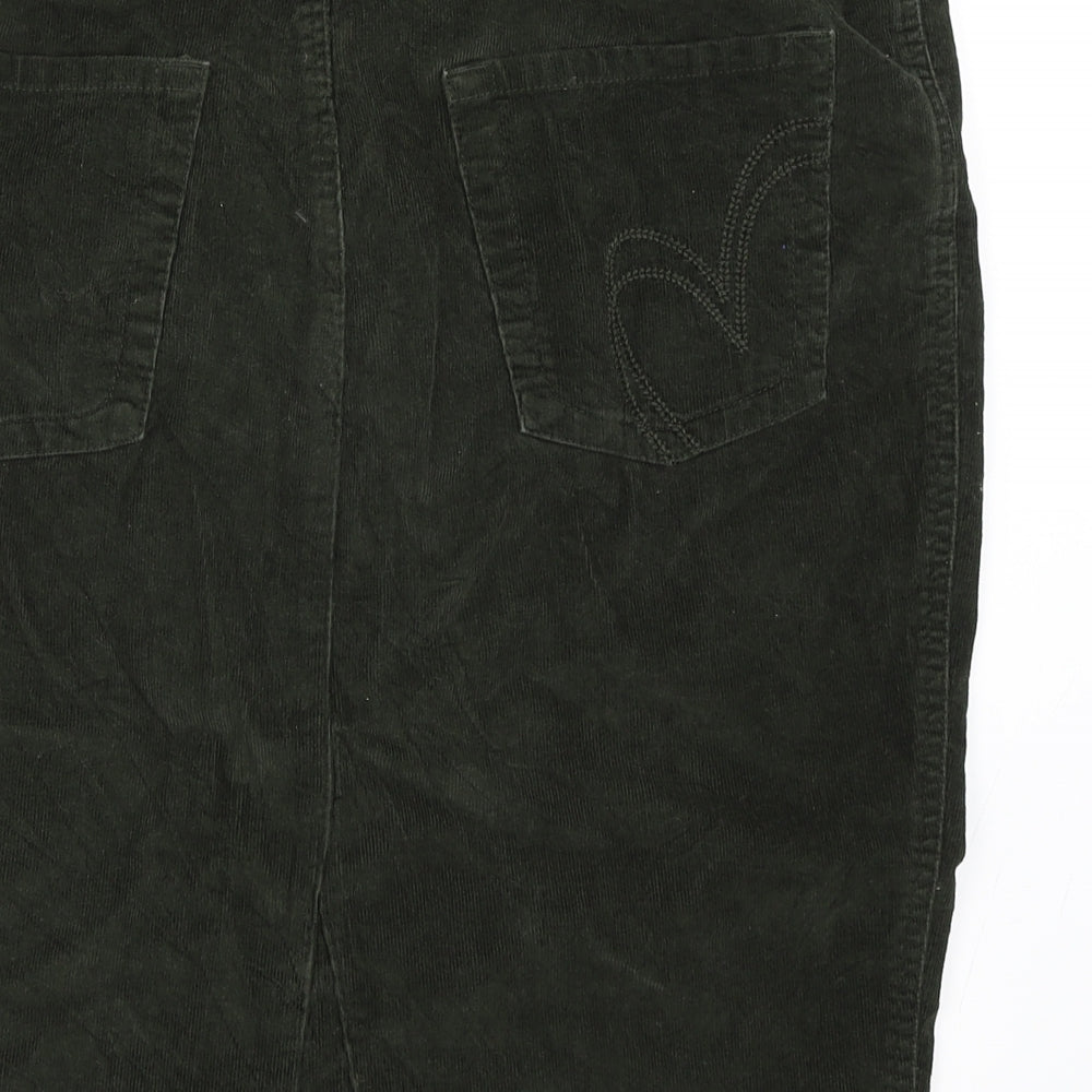 Per Una Womens Green  Corduroy Straight & Pencil Skirt Size 16