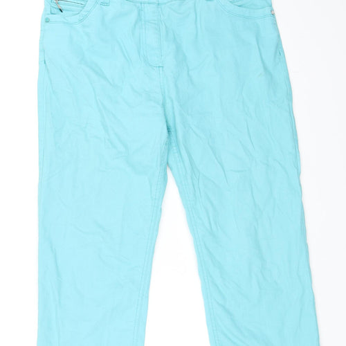 Per Una Womens Blue  Denim Cropped Jeans Size 16 L22 in
