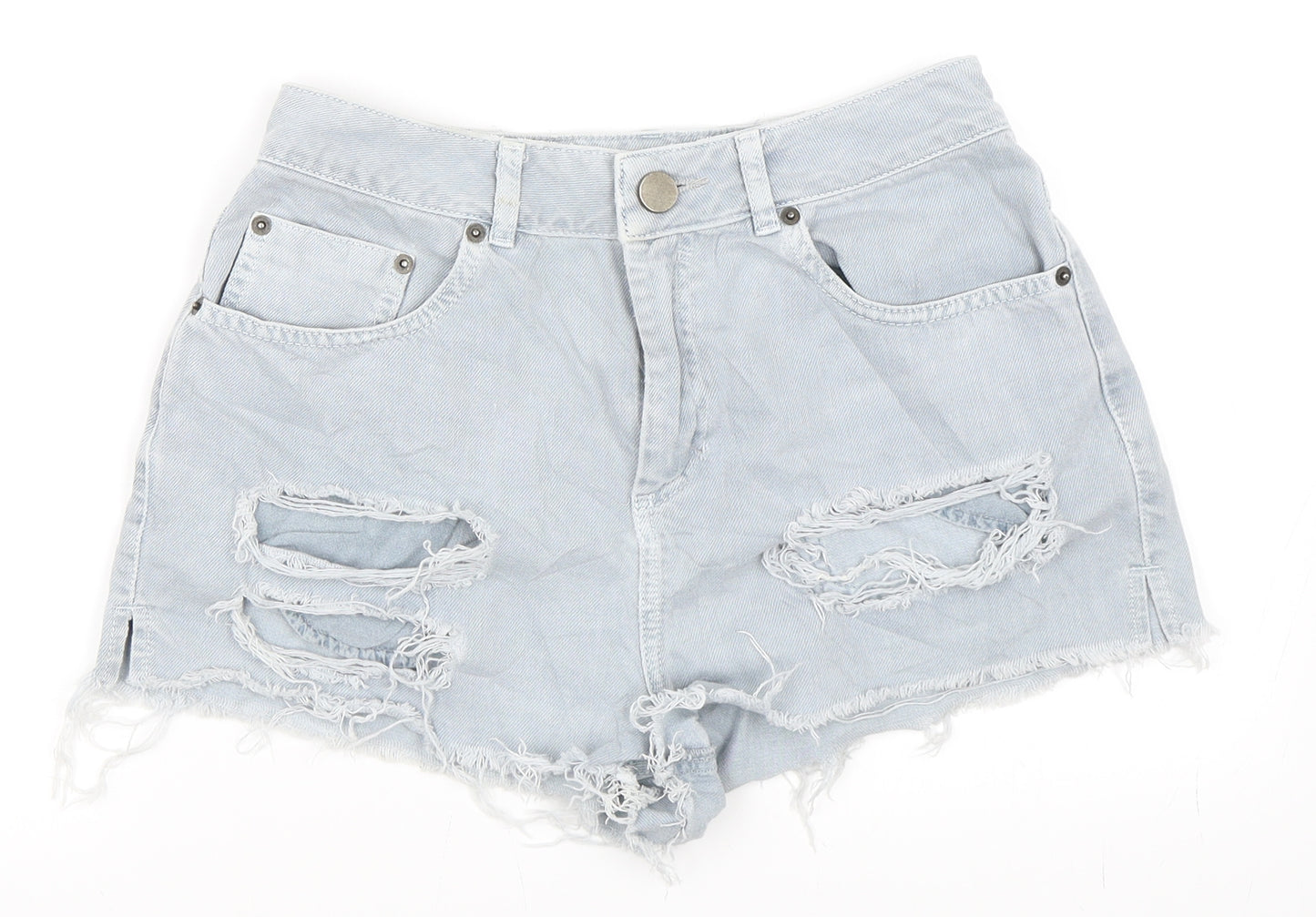 ASOS Womens Blue  Denim Cut-Off Shorts Size 12