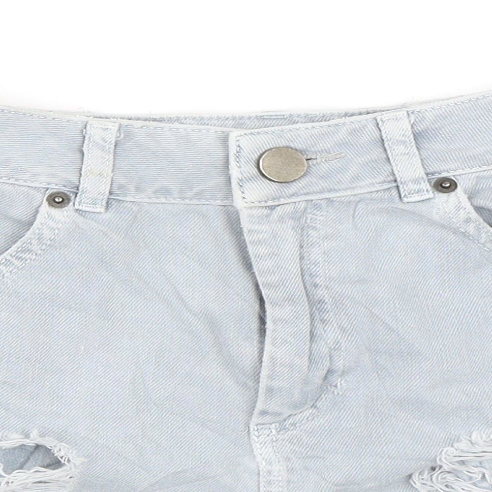 ASOS Womens Blue  Denim Cut-Off Shorts Size 12