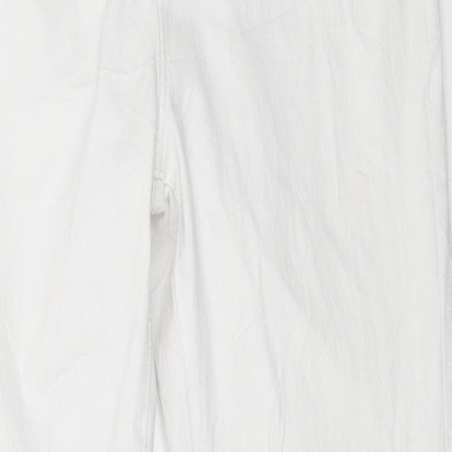 Berksha Womens White  Denim Skinny Jeans Size 40 L27 in