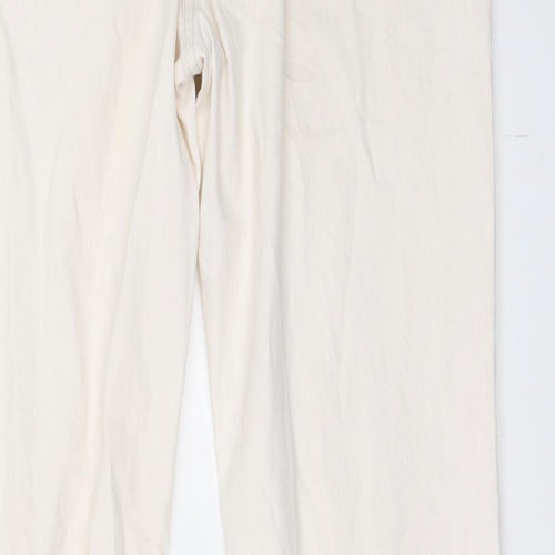 Preworn Womens Ivory  Denim Straight Jeans Size 10 L28 in