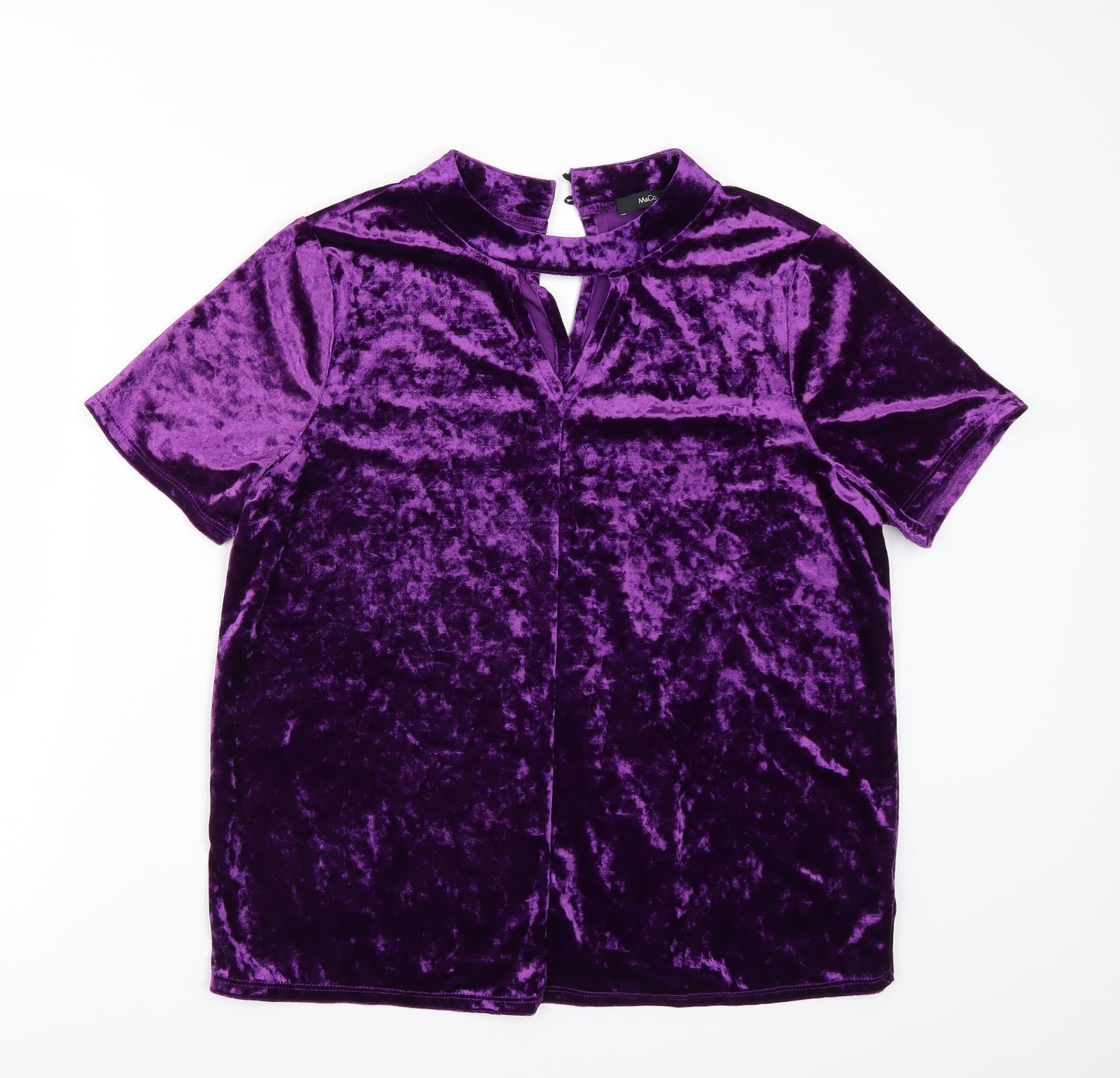 M&Co Womens Purple   Basic T-Shirt Size 16