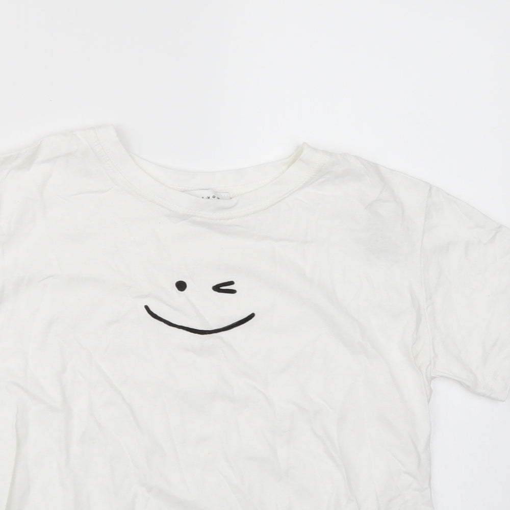 Topshop Womens White   Basic T-Shirt Size S