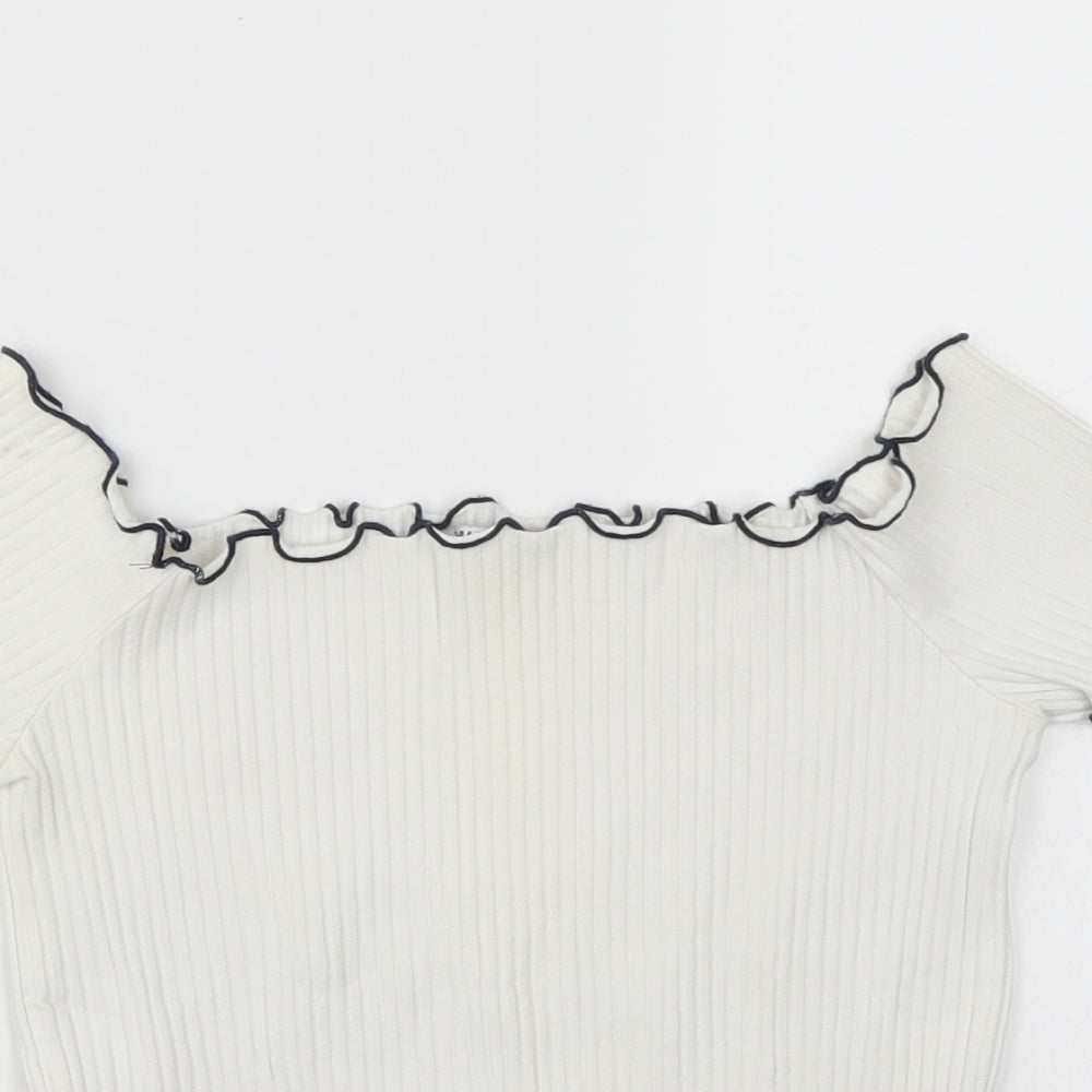Zara Womens White   Basic T-Shirt Size S