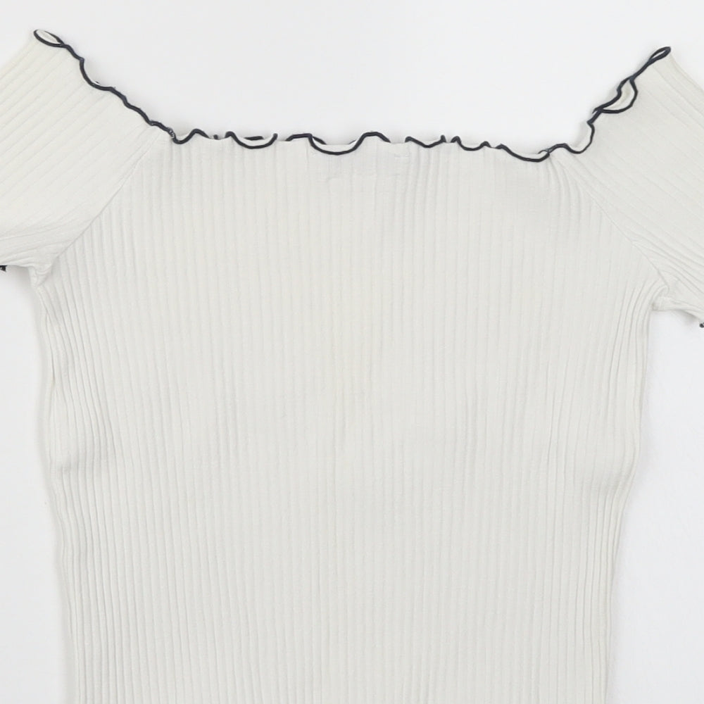 Zara Womens White   Basic T-Shirt Size S