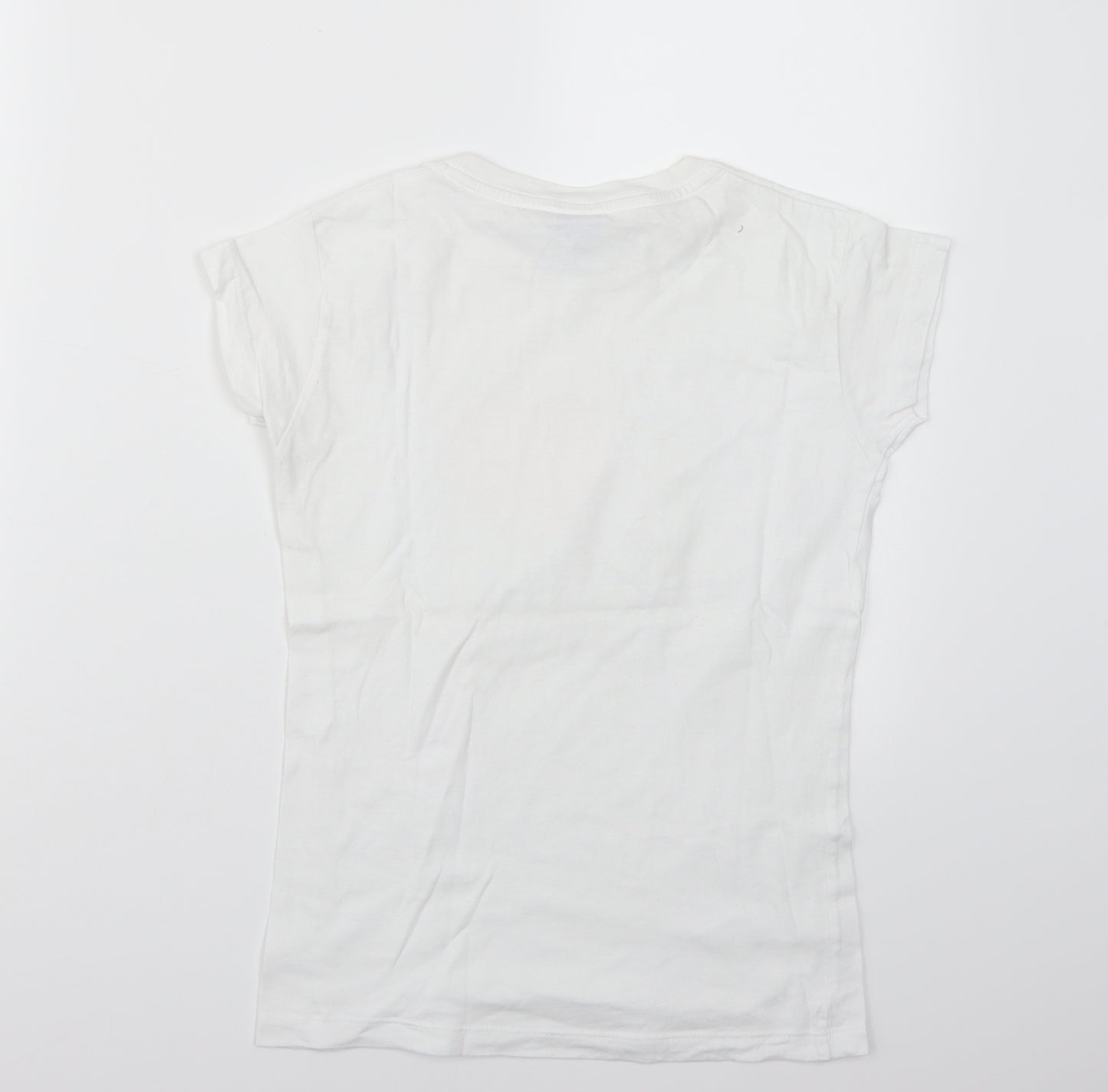 JHK Womens White   Basic T-Shirt Size S