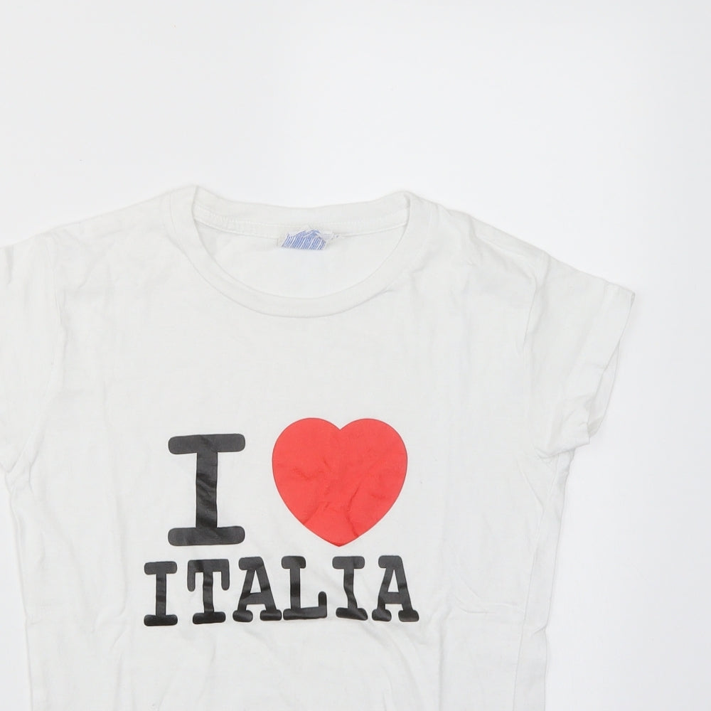 JHK Womens White   Basic T-Shirt Size S