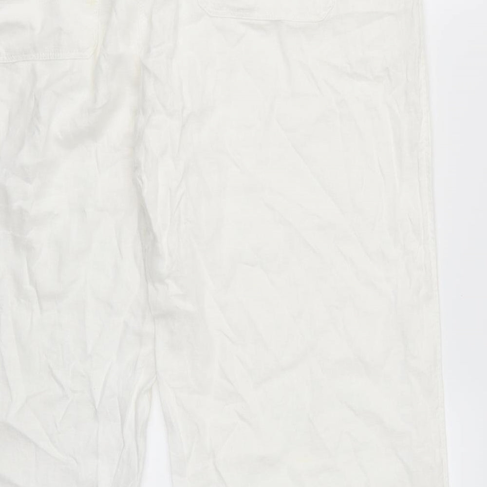 Marks and Spencer Womens White   Trousers  Size 18 L26 in