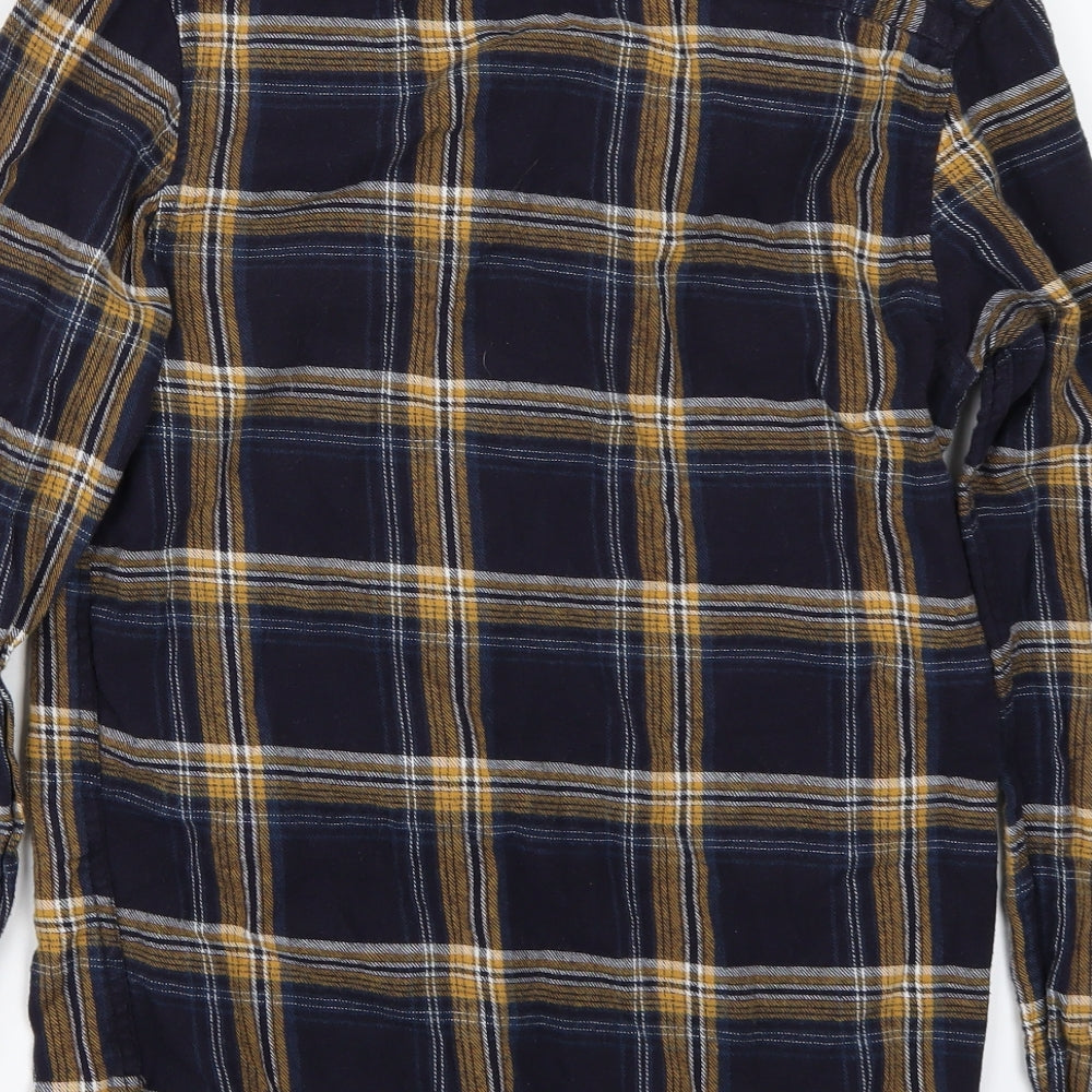 Primark Womens Blue Check  Basic Button-Up Size S