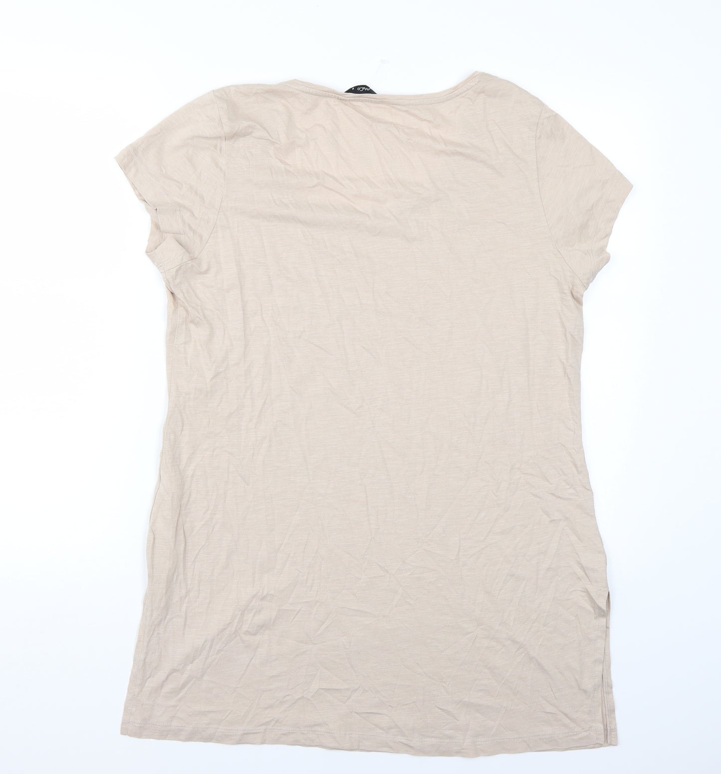 M&Co Womens Beige   Basic T-Shirt Size 14