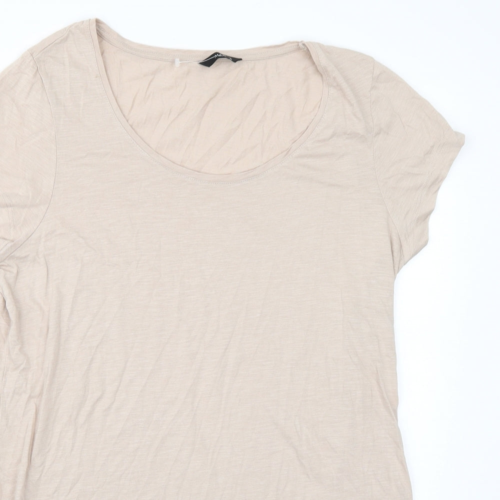 M&Co Womens Beige   Basic T-Shirt Size 14