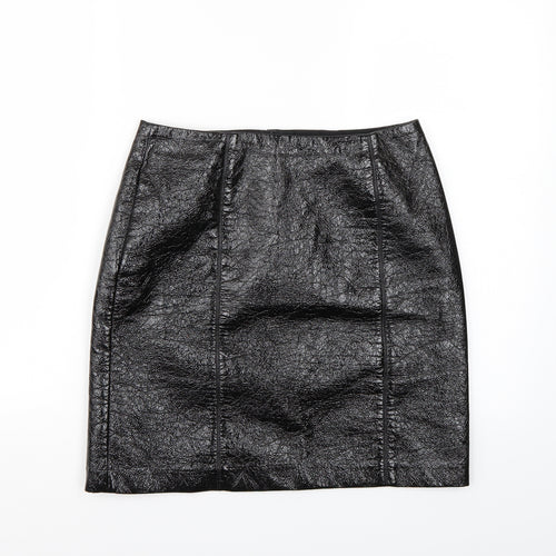 H&M Womens Black   A-Line Skirt Size 6