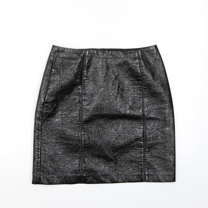 H&M Womens Black A-Line Skirt Size 6