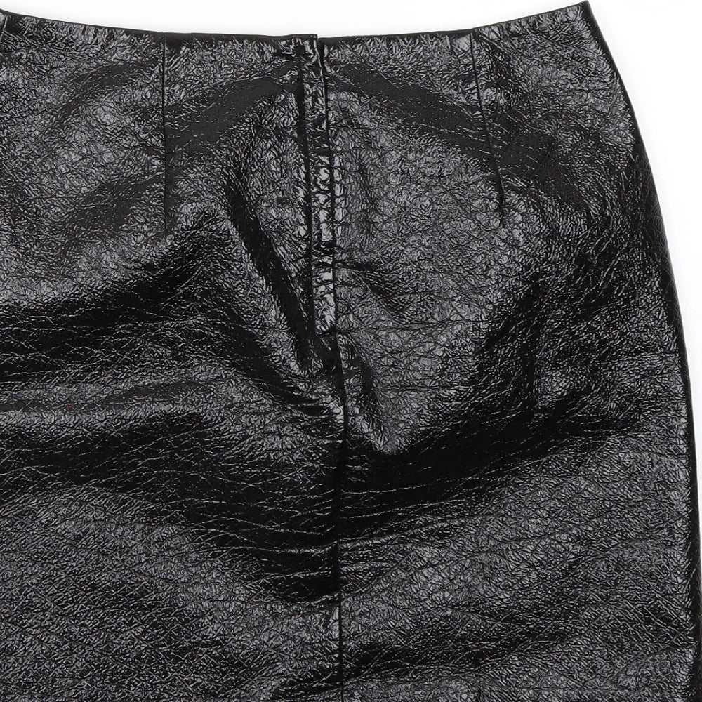 H&M Womens Black   A-Line Skirt Size 6