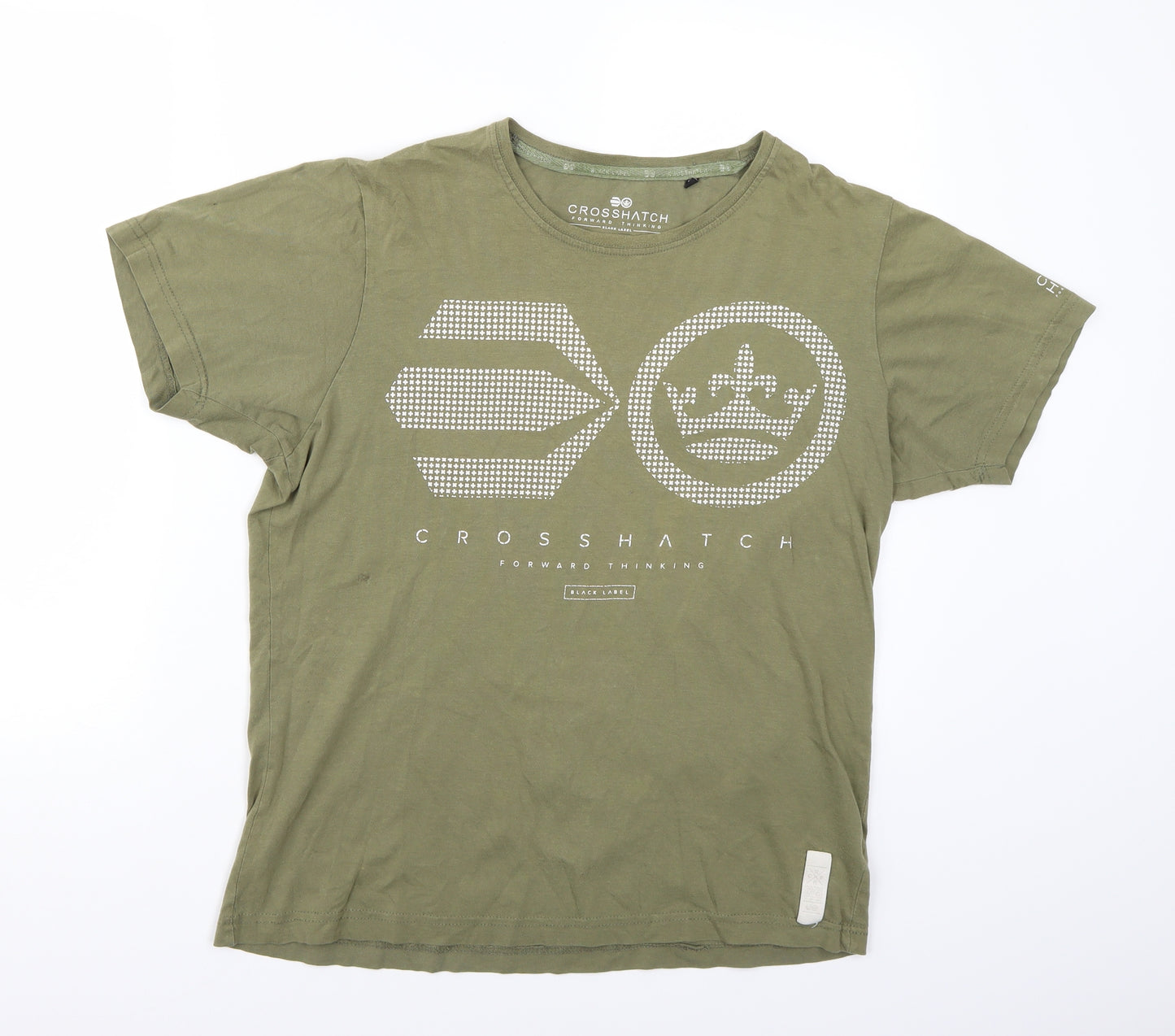 Crosshatch Mens Green    T-Shirt Size M