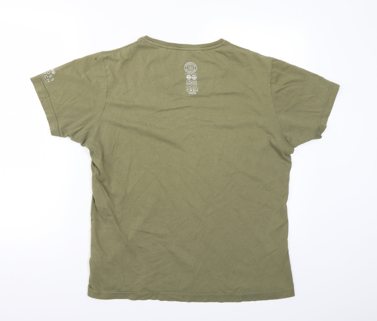 Crosshatch Mens Green    T-Shirt Size M