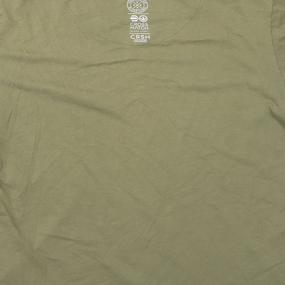 Crosshatch Mens Green    T-Shirt Size M
