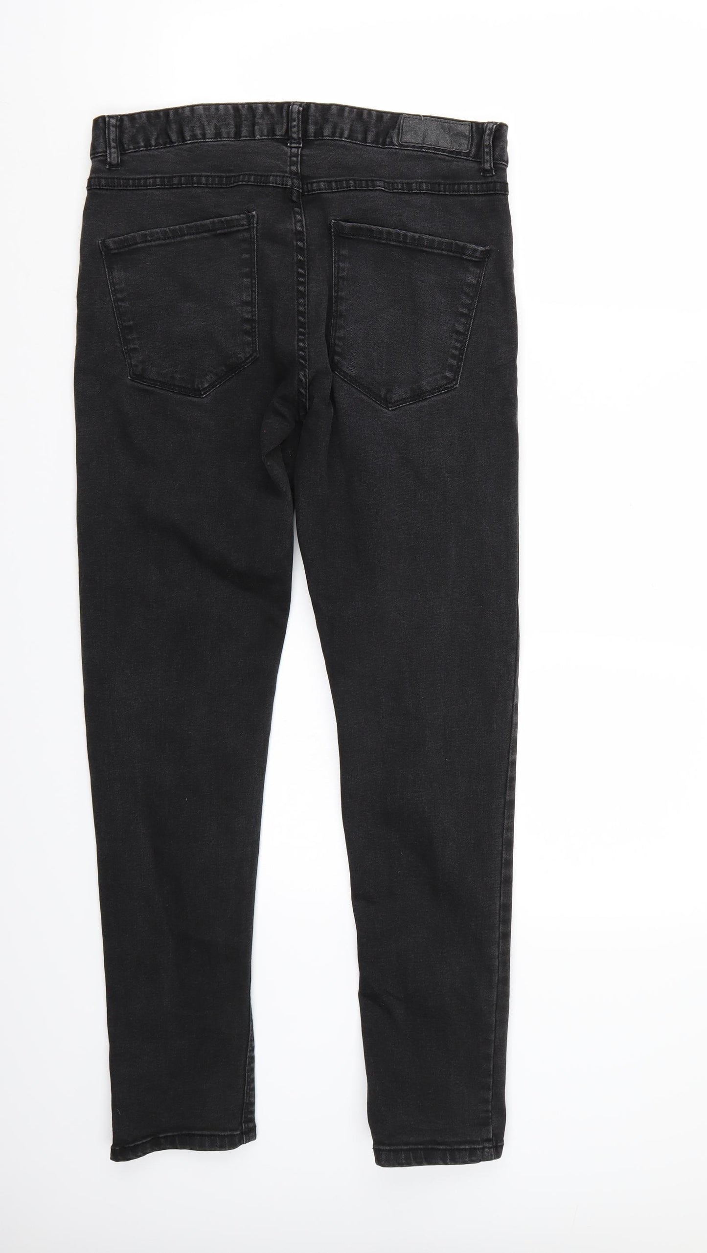 Denim & Co. Mens Black   Straight Jeans Size 30 L30 in