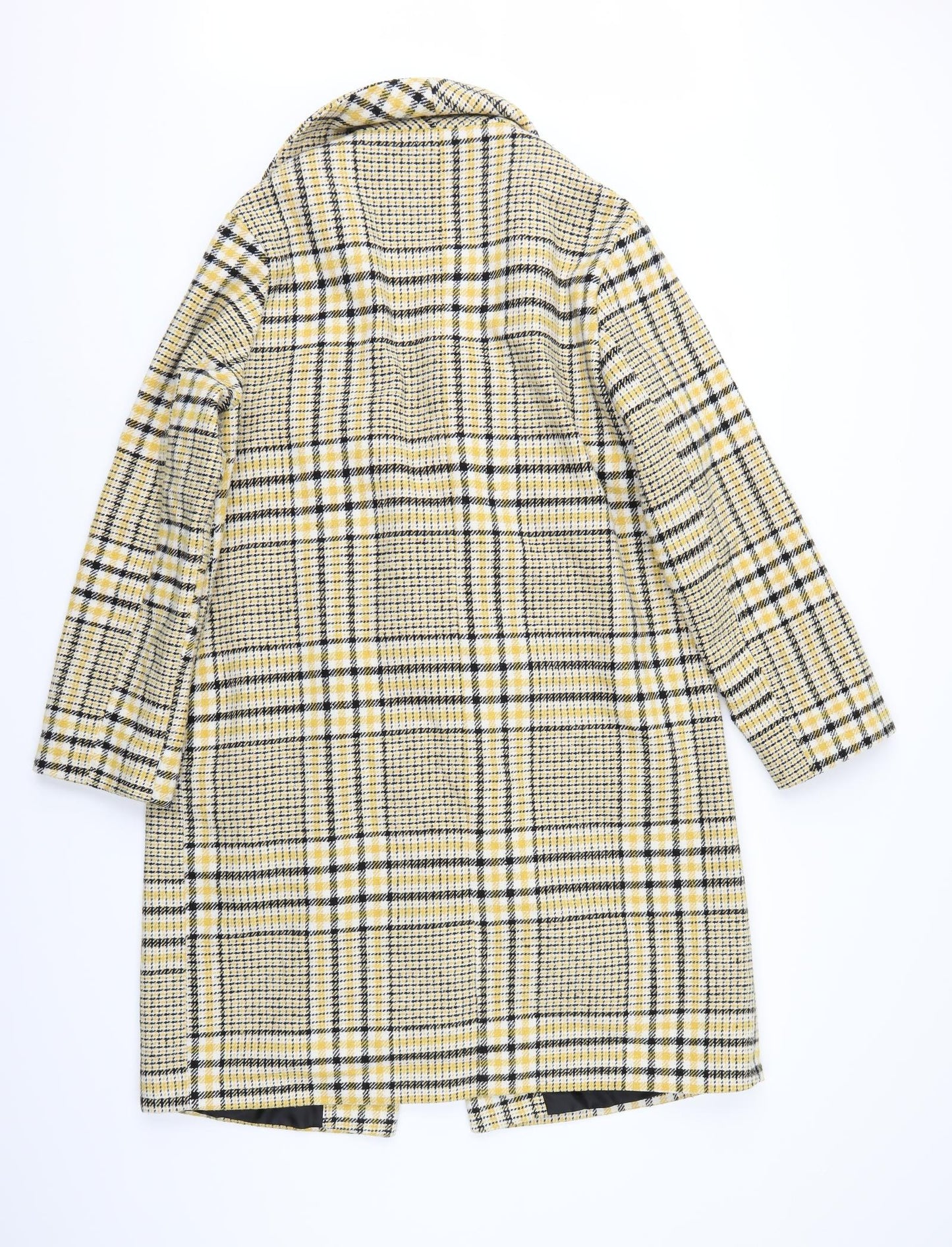 George Womens Yellow Check  Jacket Coat Size 16