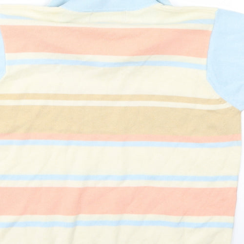 Giordana Womens Yellow Striped  Basic T-Shirt Size M