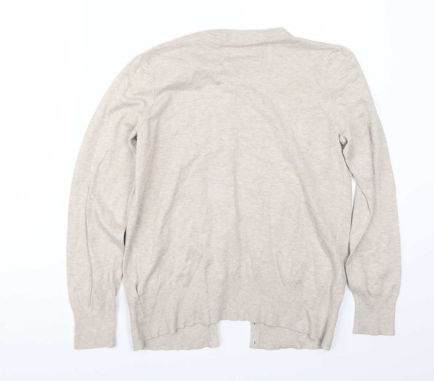 Marks and Spencer Womens Beige   Cardigan Jumper Size 14