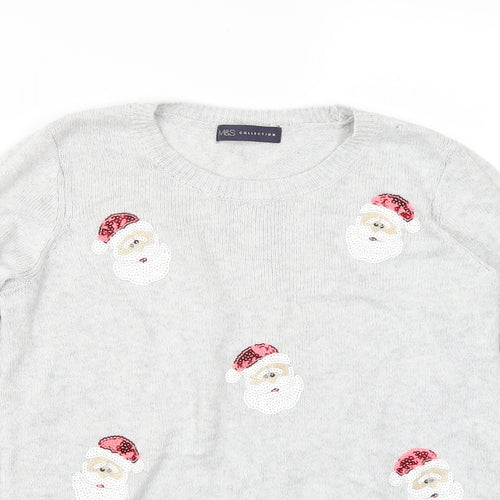 Marks and Spencer Womens Grey   Pullover Jumper Size S