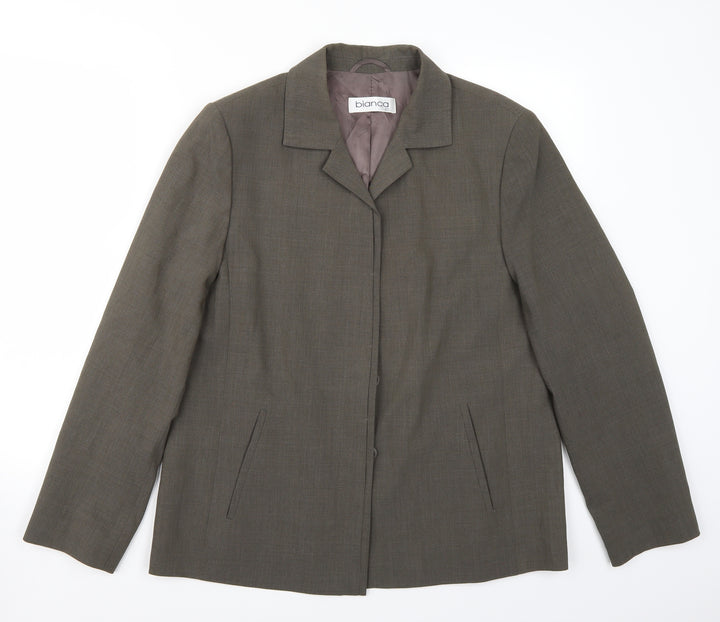Bianca Womens Green   Jacket Coat Size 12