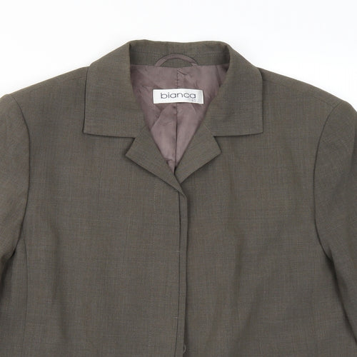 Bianca Womens Green   Jacket Coat Size 12