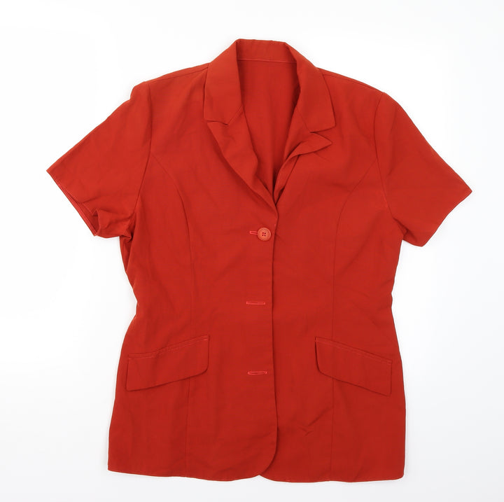 Etam Womens Orange Jacket Coat Size 14