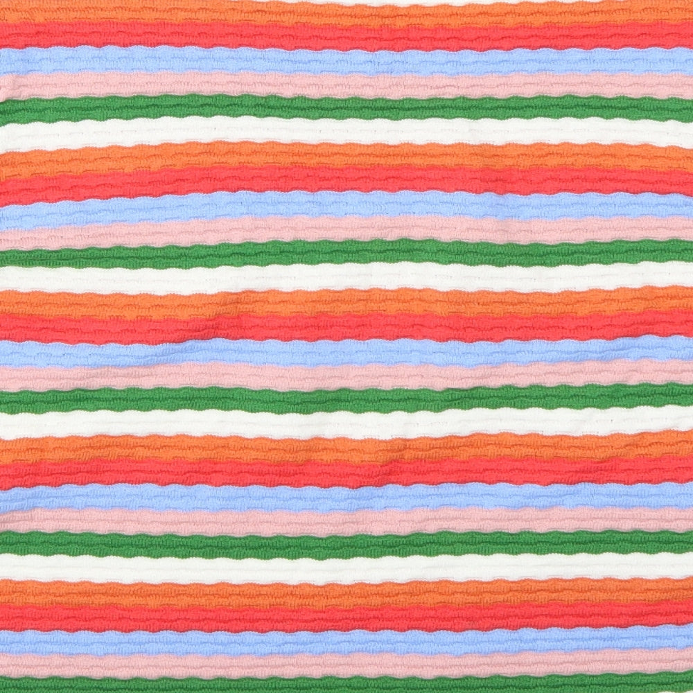 TU Womens Pink Striped  Pullover Jumper Size 14