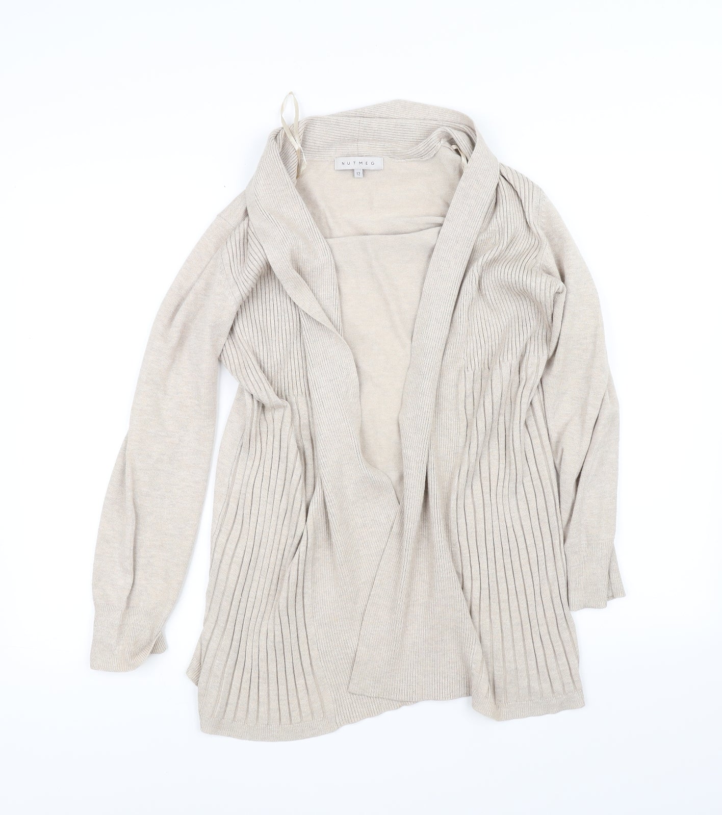 Nutmeg Womens Beige   Cardigan Jumper Size 12