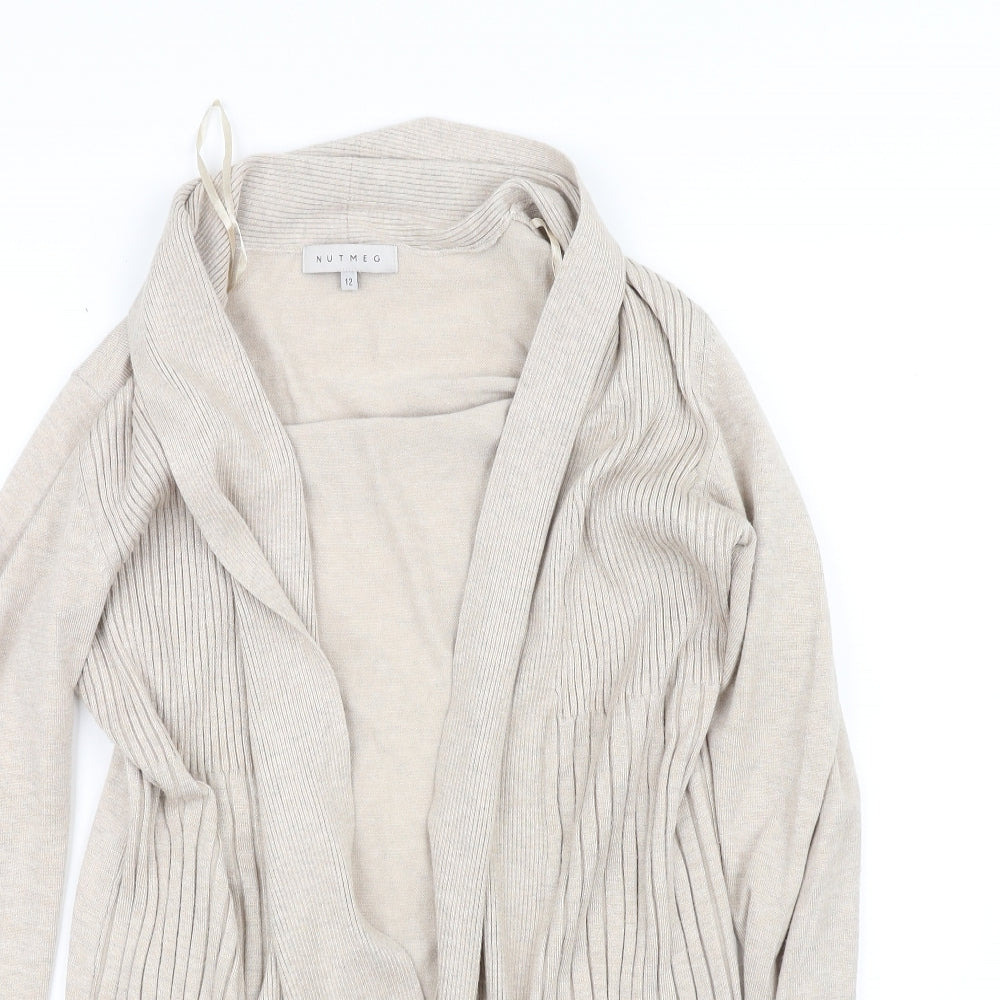 Nutmeg Womens Beige   Cardigan Jumper Size 12