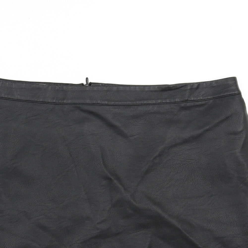 Redherring Womens Black   Mini Skirt Size 16