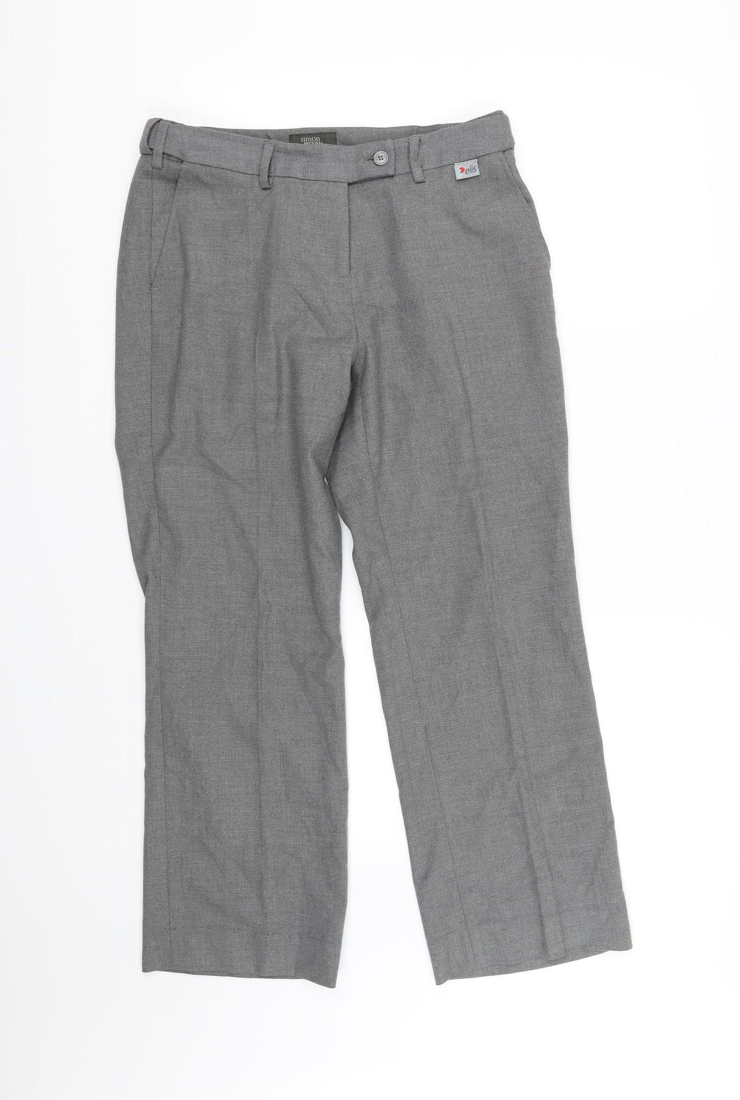 Simon Jersey Mens Grey   Trousers  Size M L31 in