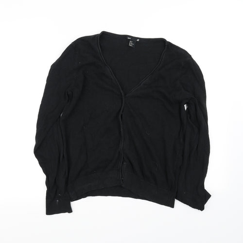 H&M Womens Black   Cardigan Jumper Size M