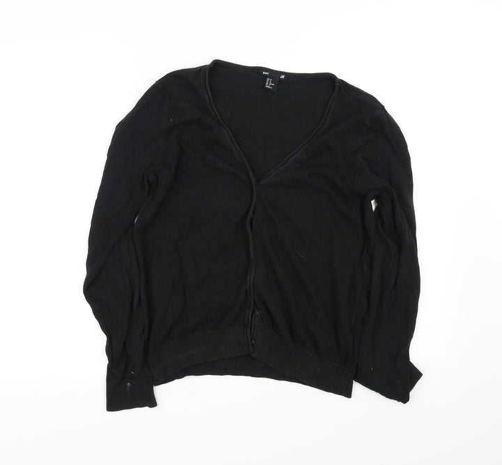 H&M Womens Black   Cardigan Jumper Size M