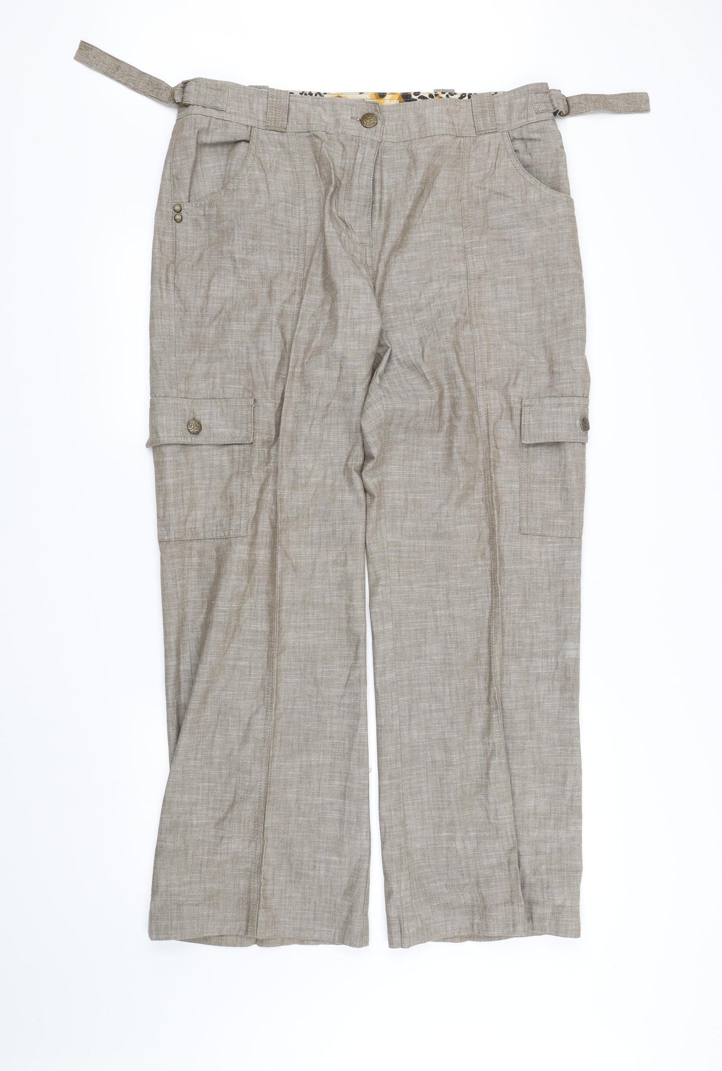 Per Una Womens Grey   Trousers  Size 16 L34 in