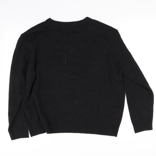 Divided Womens Black   Pullover Jumper Size L
