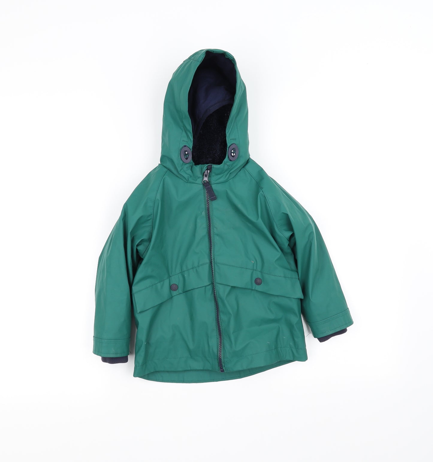 m&s Boys Green   Rain Coat Coat Size 2-3 Years