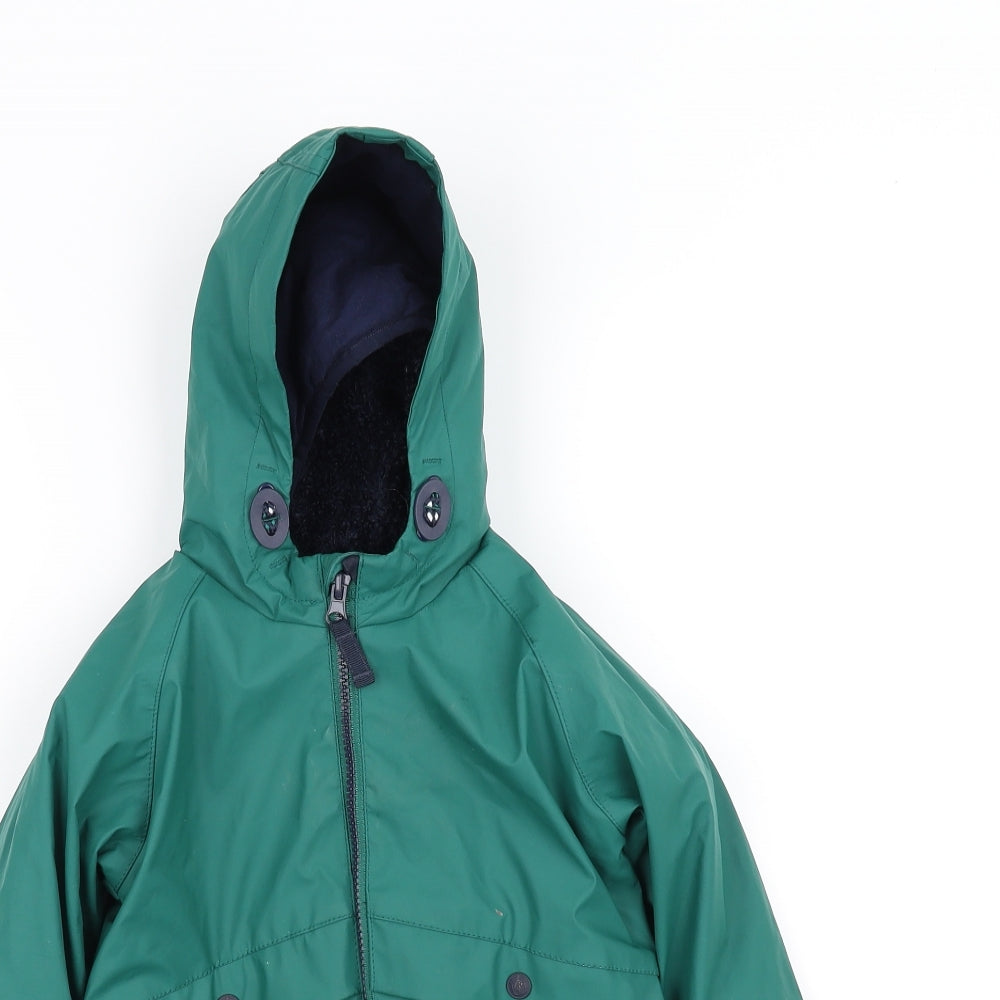 m&s Boys Green   Rain Coat Coat Size 2-3 Years