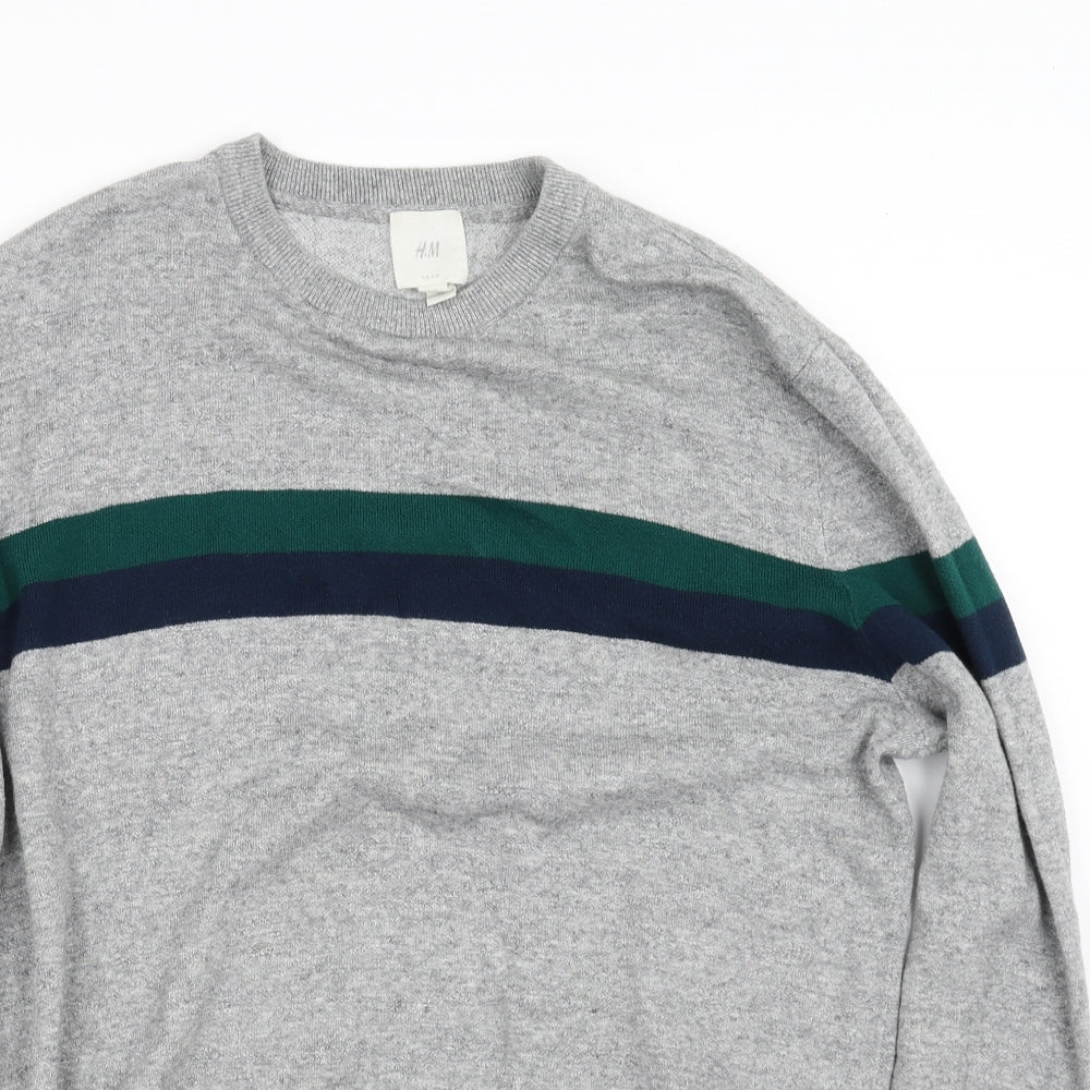 H&M Mens Grey   Pullover Sweatshirt Size M